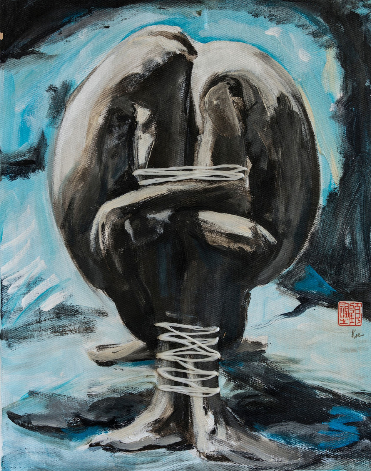 顧福生 Fu-Sheng KU, 縛 Bonding, 2001