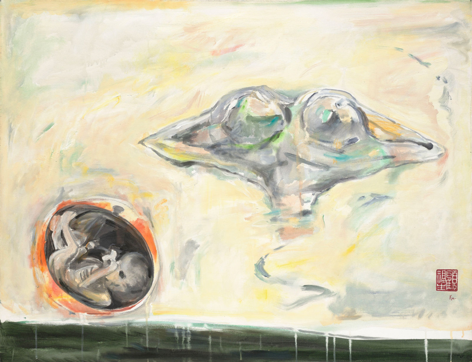 顧福生 Fu-Sheng KU, 混沌初開 In the Beginning, 1996