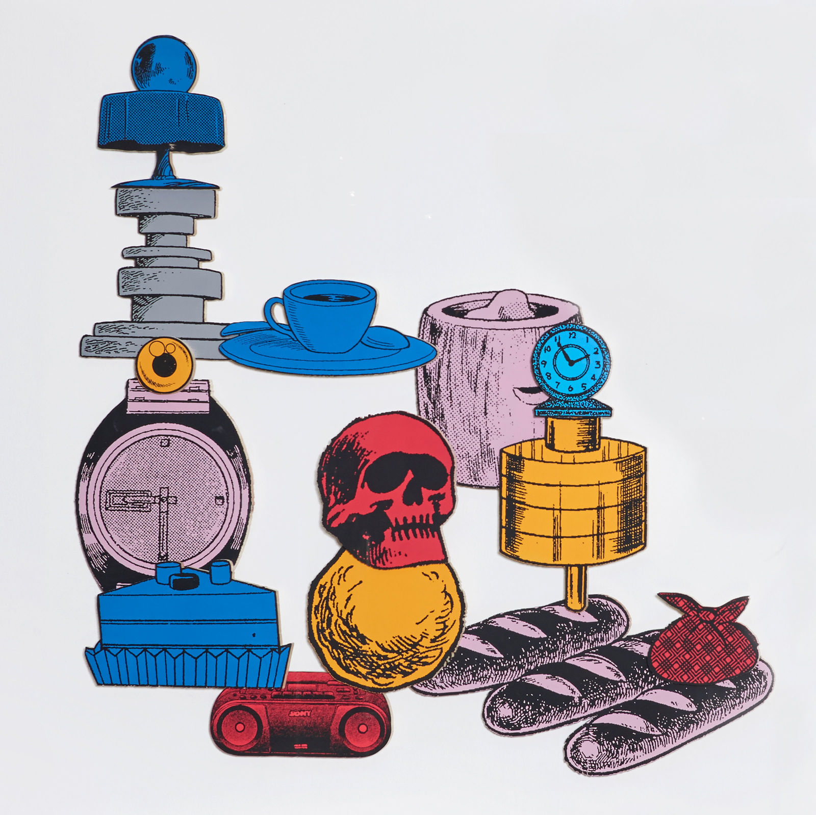 金氏徹平 Teppei KANEUJI, 遊戲、舞與結構 (彩色合板) #15 Games, Dance and the Construction (Color Plywood) #15, 2018