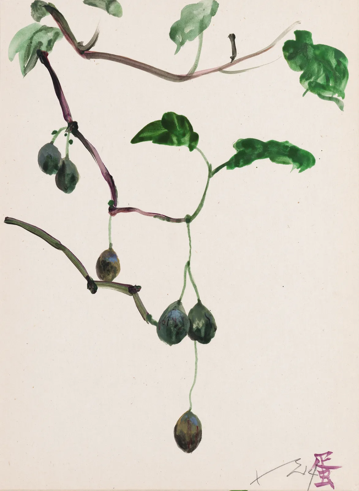 劉小東 LIU Xiaodong, 記憶樹紙上作品 no.8 Memory Tree Work on Paper no.8, 2014