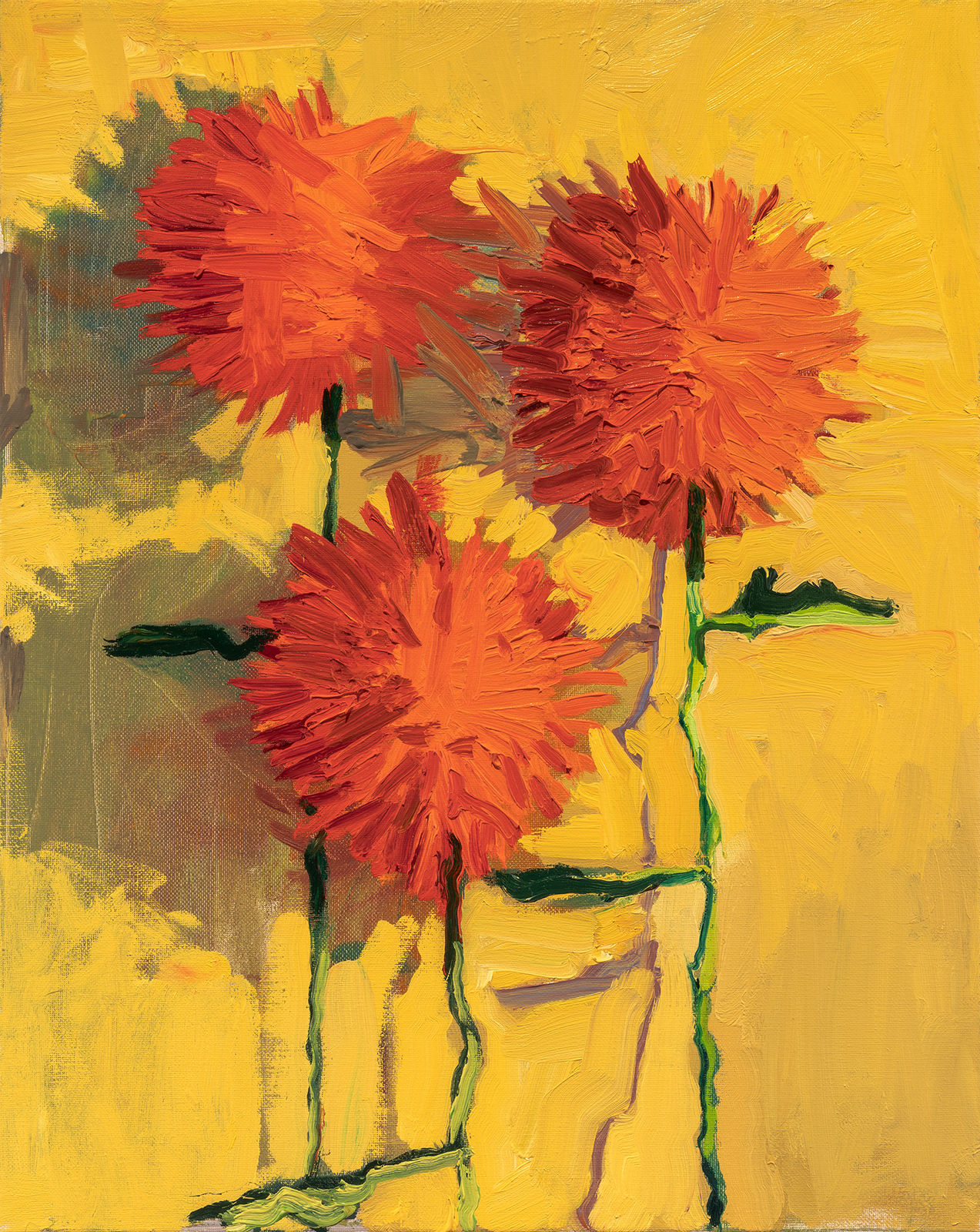 Frank Hyder, 3 Zinnias, 2025