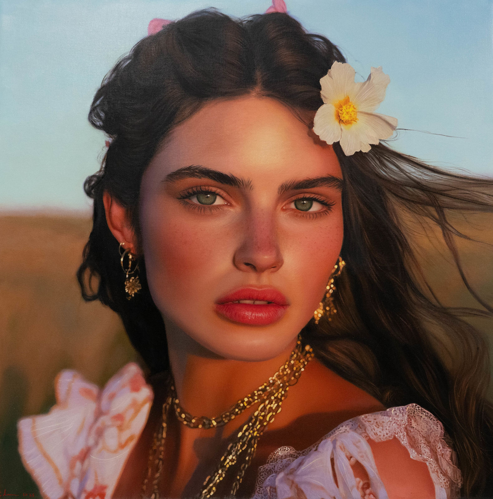 Yigal Ozeri, Flower Girl, 2025