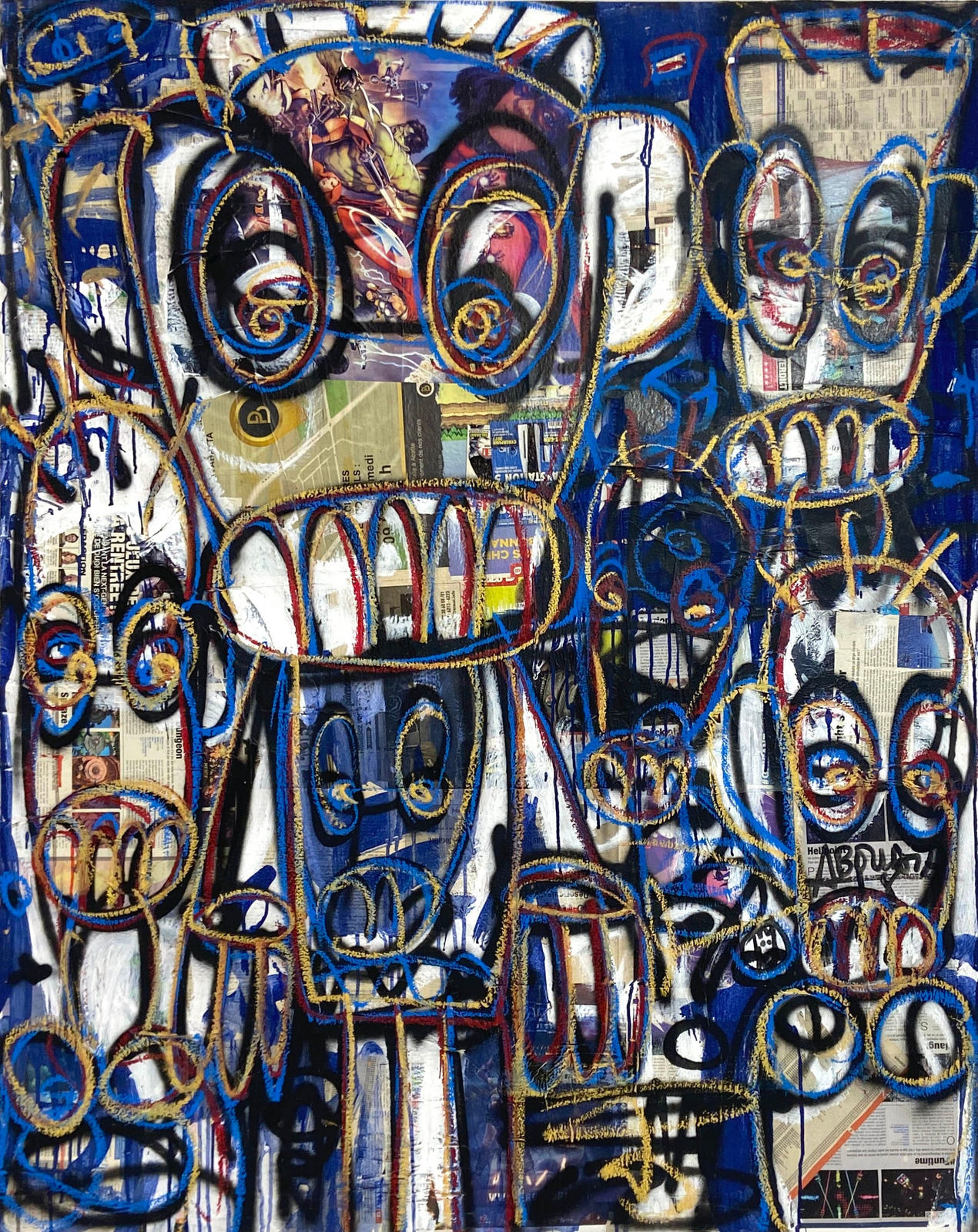 Aboudia, La fête du jeunesse, 2023