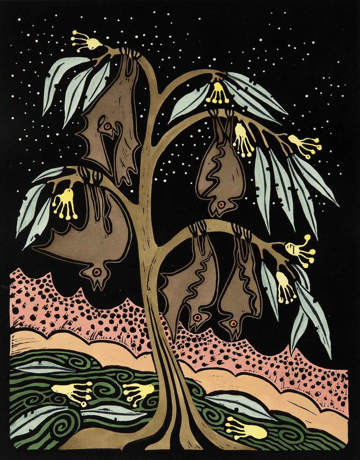 David Wright, Flying Foxes at Ord River, 2018