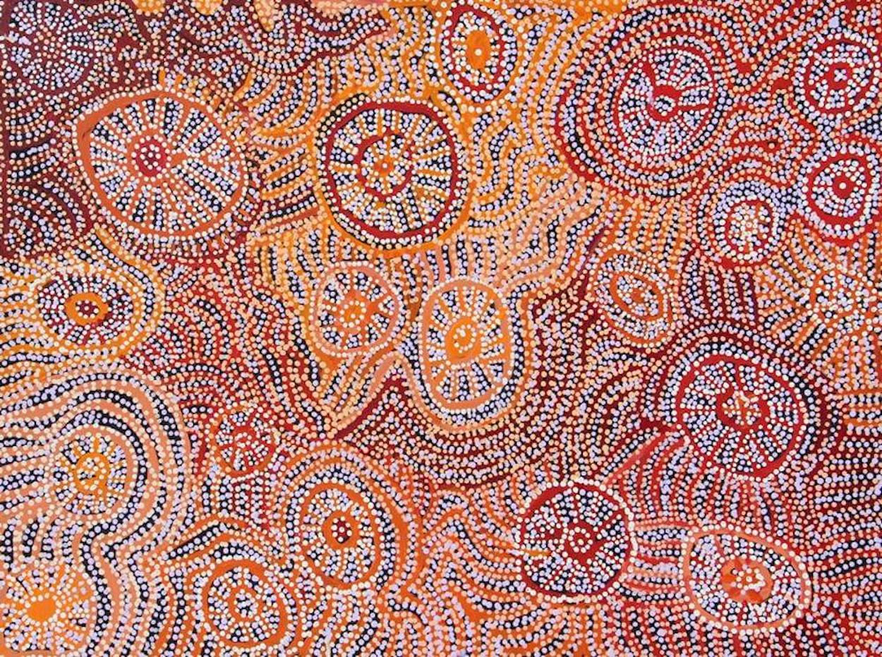 Maringka Burton, Anamaruku Tjuta - Many Caterpillars, 2018