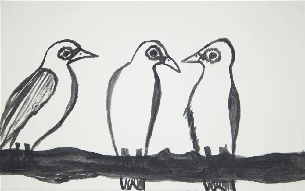 Mildred Minggi Mungulu, Three Birds, 2025