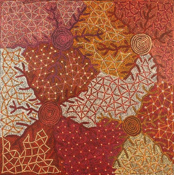 Theo (Faye) Nangala Hudson, Warlukurlangu Jukurrpa (Fire country Dreaming), 2025