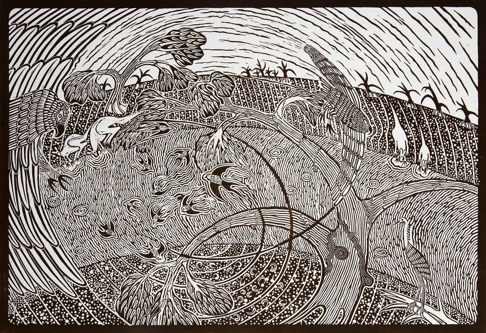 David Wright, Evening on the Darling River near Bourke, 2017