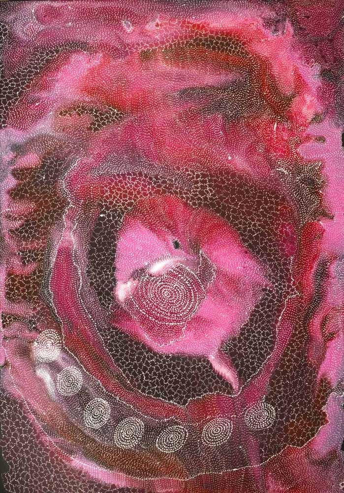 Athena Nangala Granites, Napaljarri-warnu Jukurrpa (Seven Sisters Dreaming), 2024