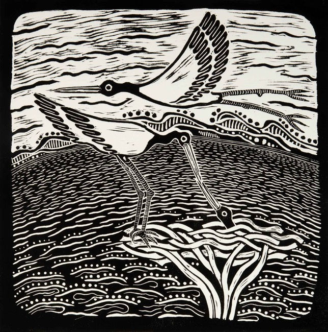 David Wright, Jabiru Nesting at Lake Argyle , 2016