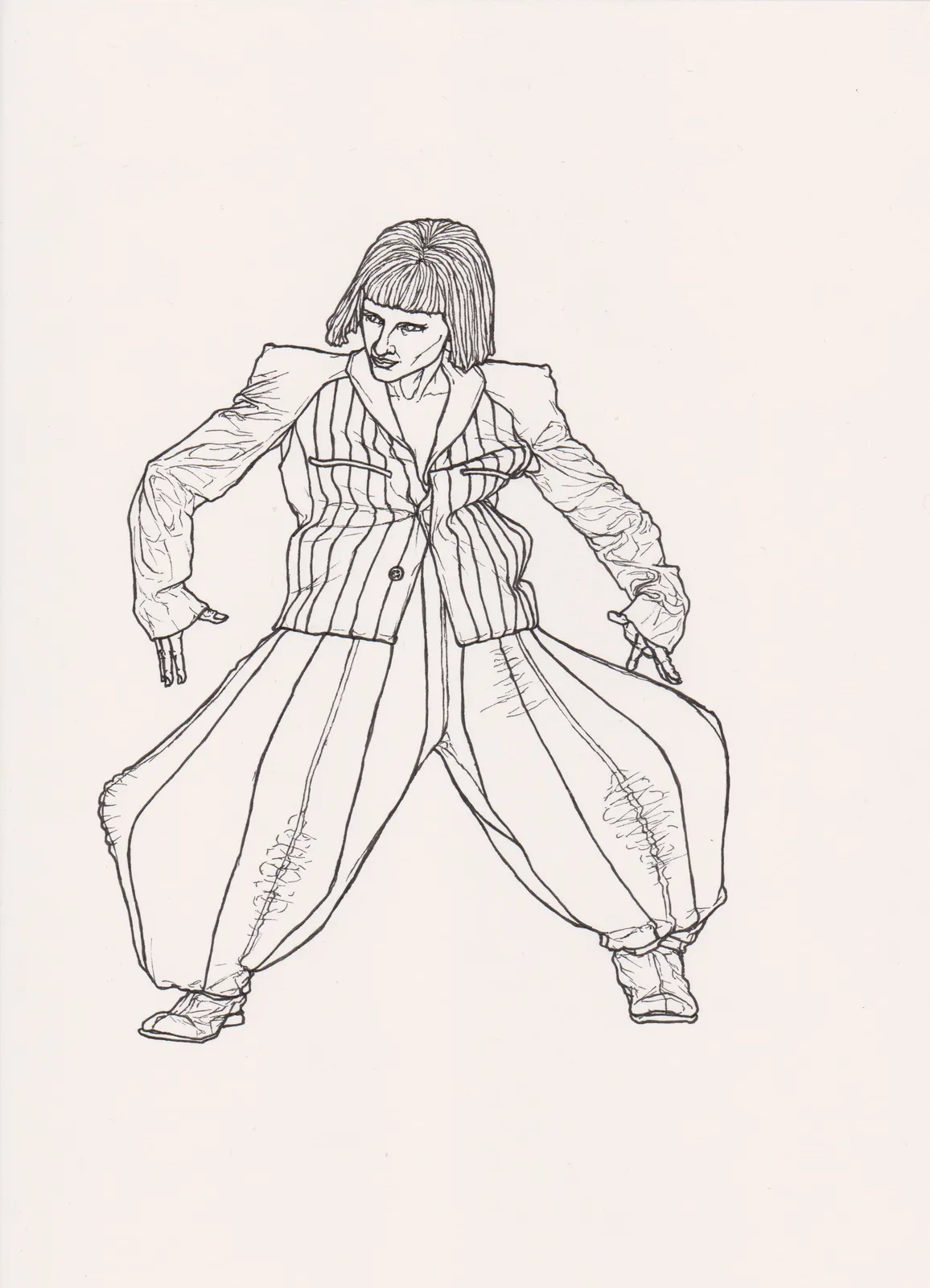 DRAWING CABARET COUTURE, Harikrishnan by DCC Artist Natalie Thomas , 2021