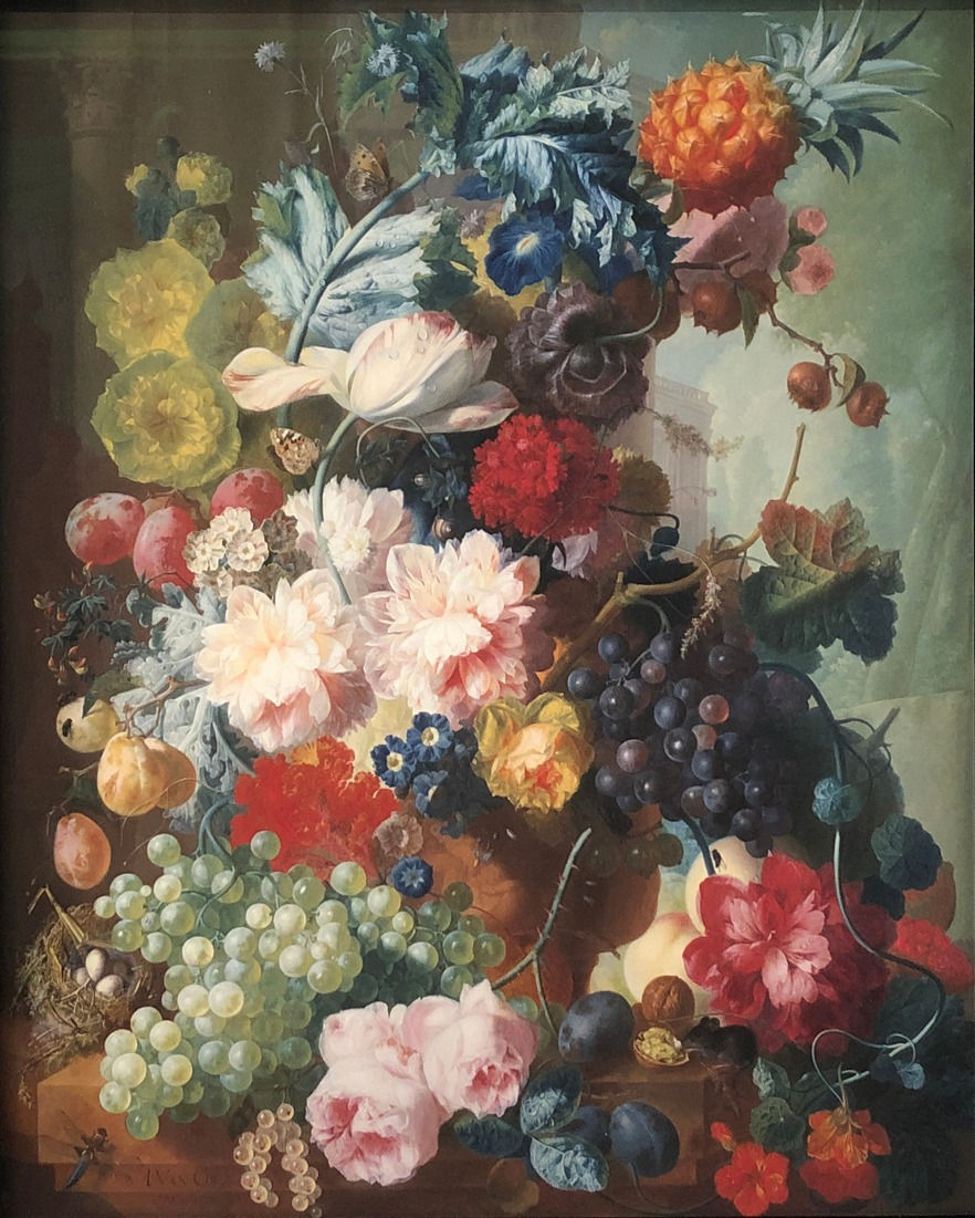 Jan Van Os, Fruit and Flowers in a Terracotta Vase, 1778