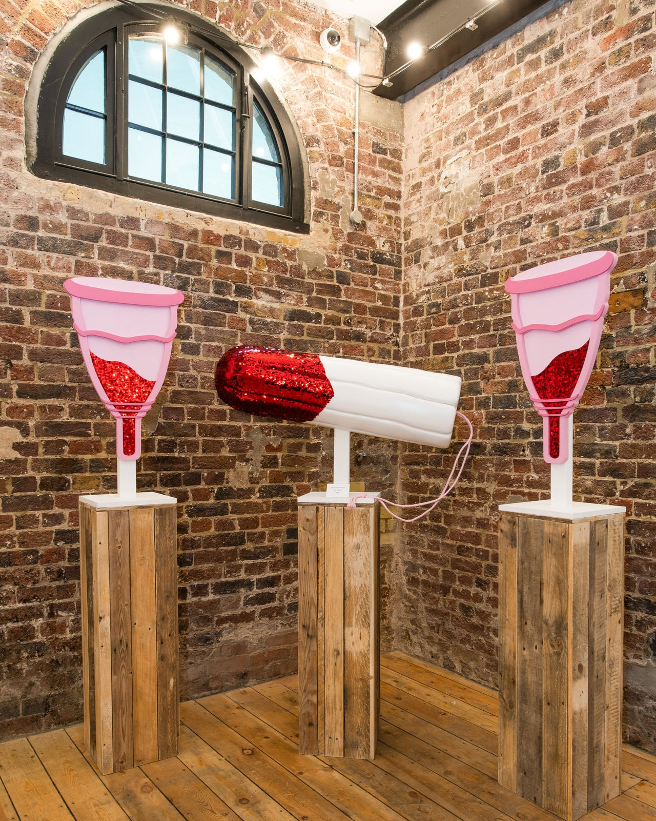 Sam Dawood, Tampon and Menstrual Cups, 2019