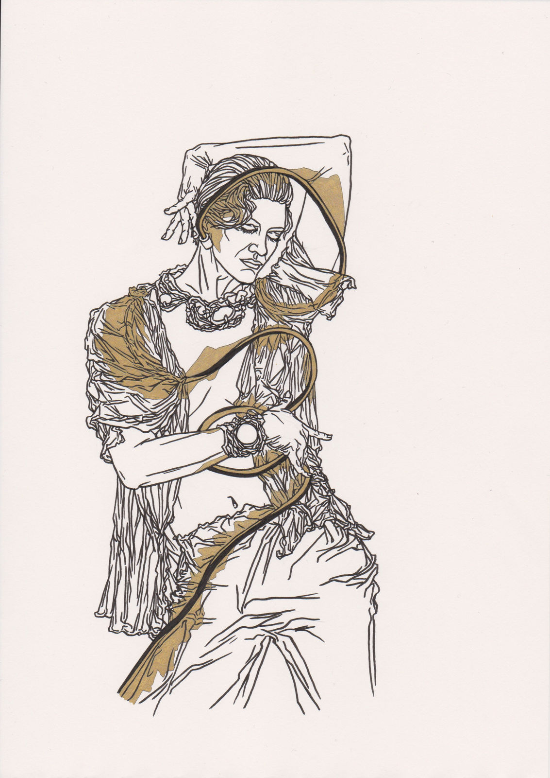 DRAWING CABARET COUTURE, Clementine Baldo 01 by DCC Artist Natalie Thomas , 2023