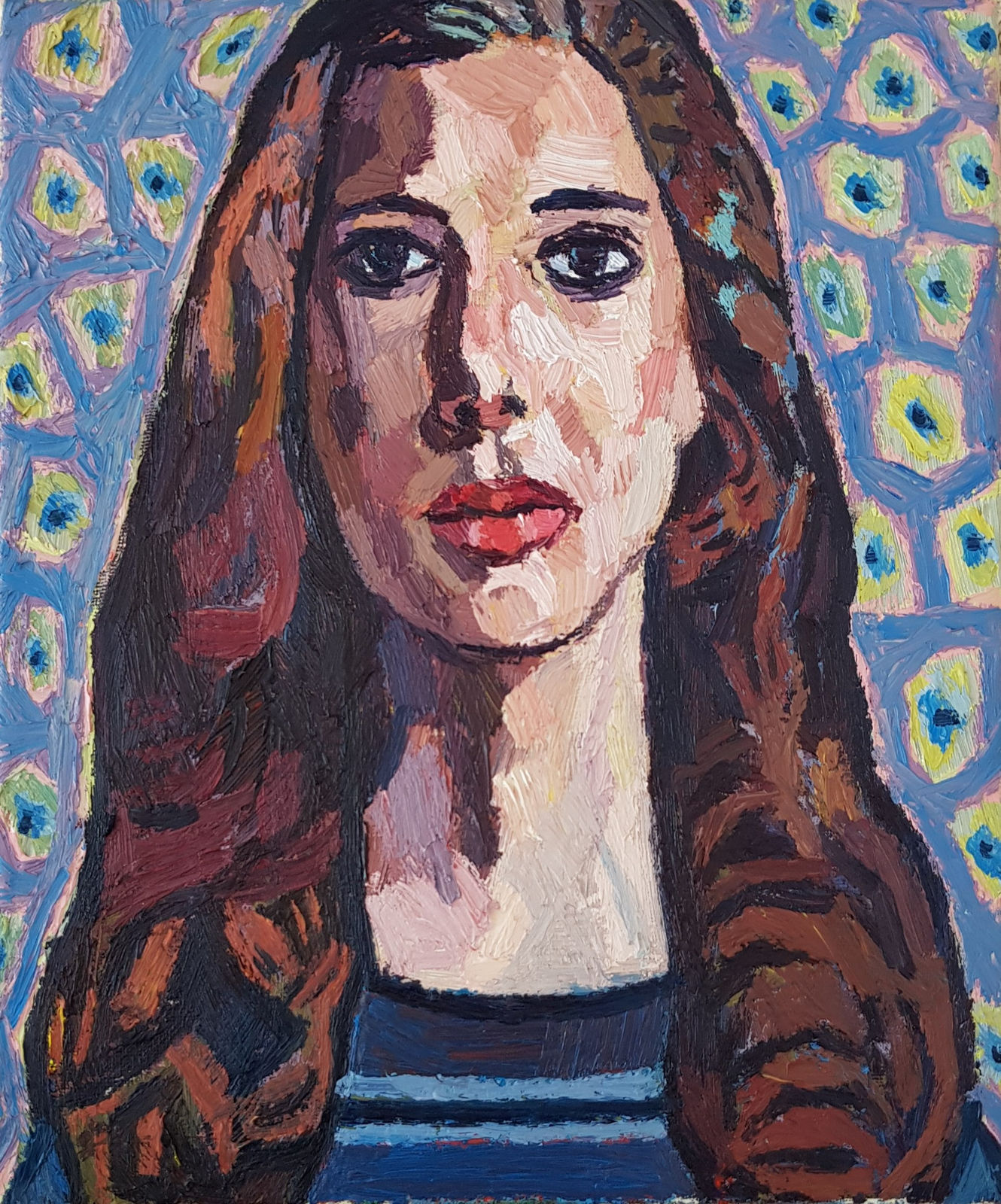 Meirion Ginsberg, Portread a Gwallt Hir | Portrait with Long Hair, 2025