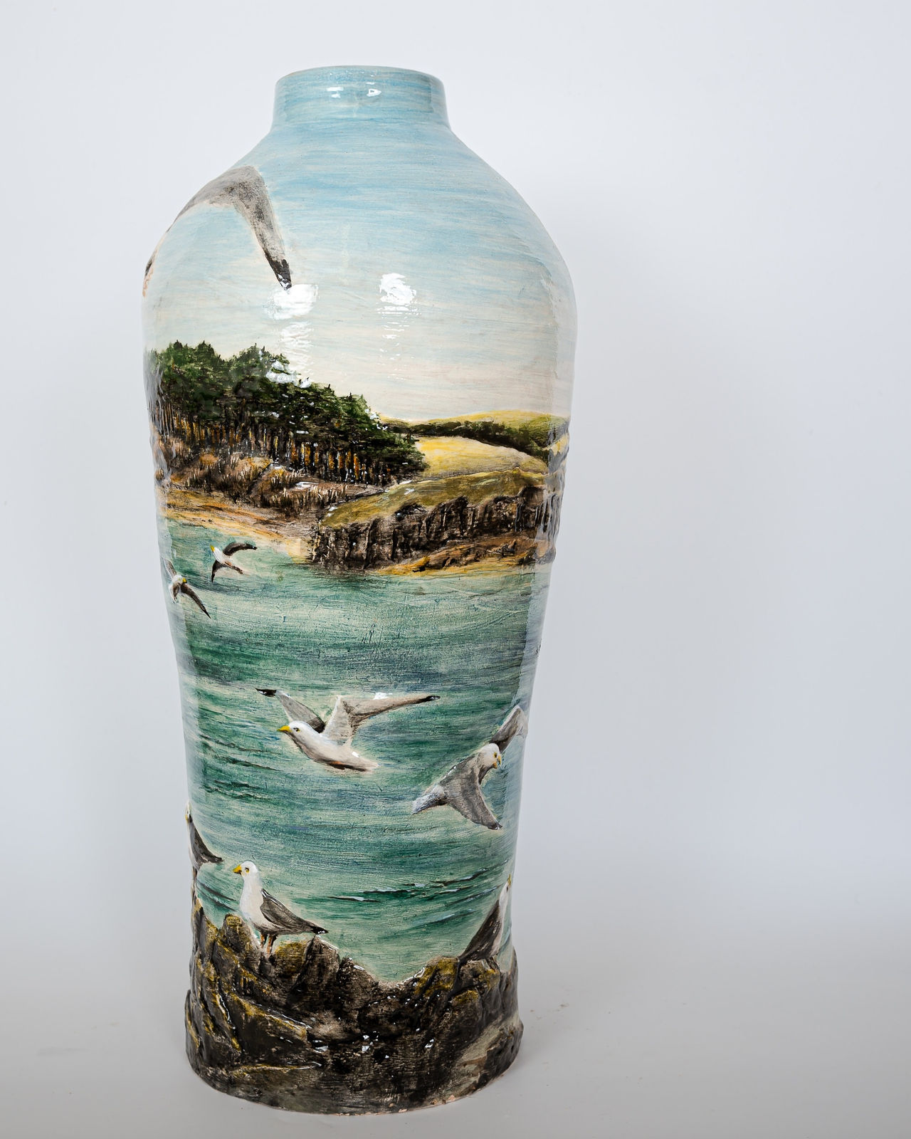 Helen Gittins, Herring Gulls: 'the path headed West past the gull raided bins'