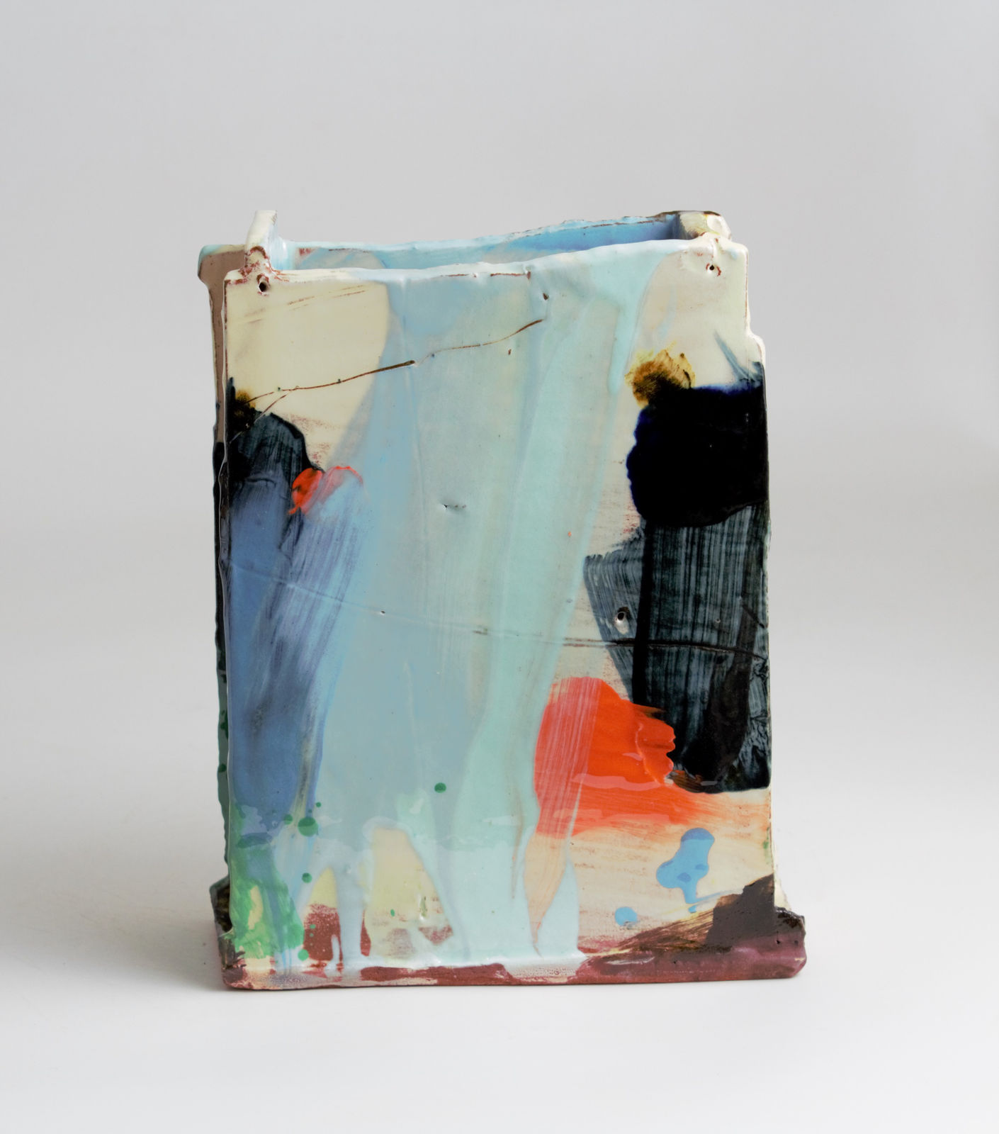 Barry Stedman, Slab Vessel - Blue & Orange, 2024