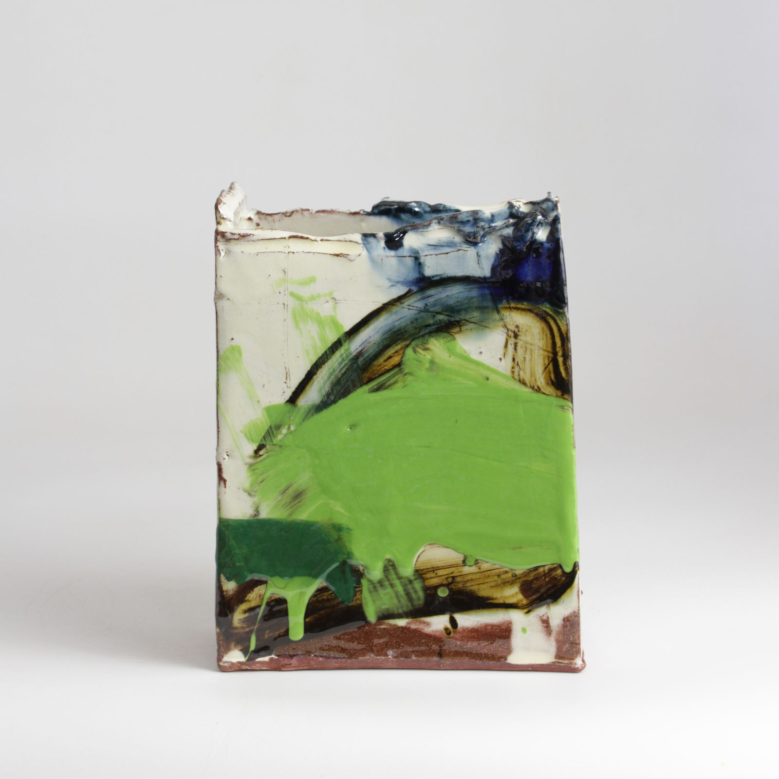 Barry Stedman, Slab Vessel with Green II, 2025
