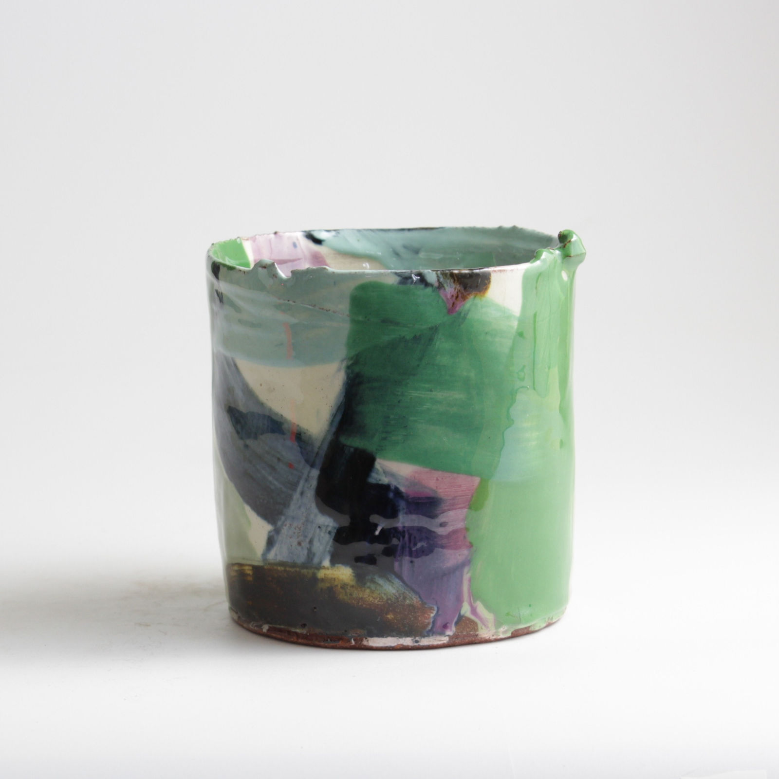 Barry Stedman, (G) Thrown Altered Vessel with Blue & Green III, 2025