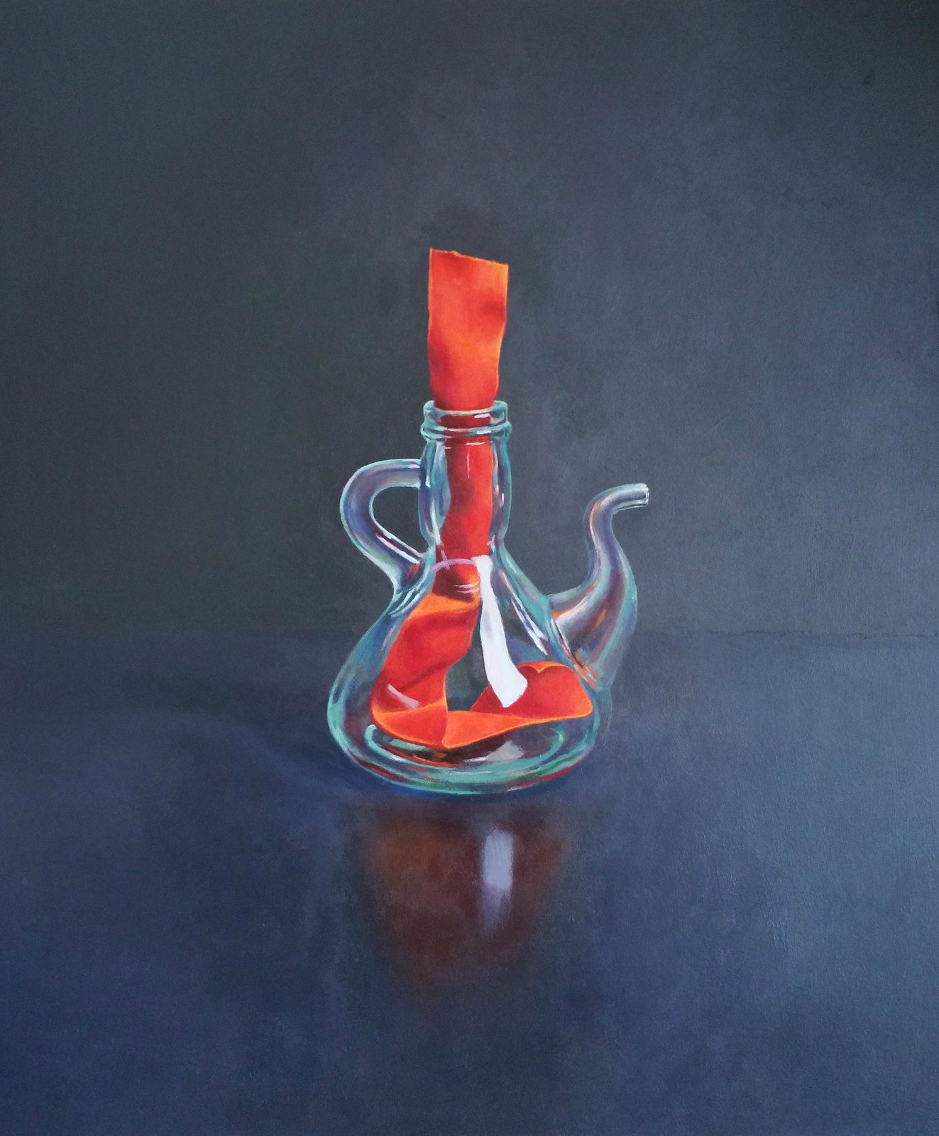 James Guy Eccleston, Glass Jug and Ribbon