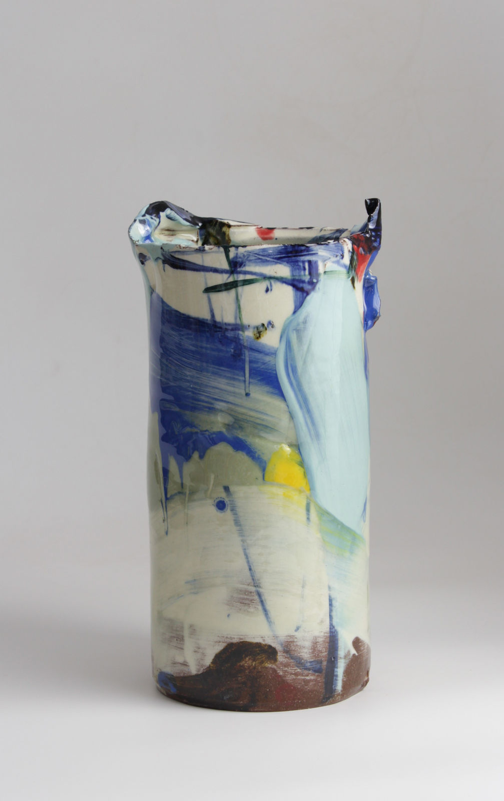 Barry Stedman, Thrown Altered Vessel - Blue & Yellow II, 2024