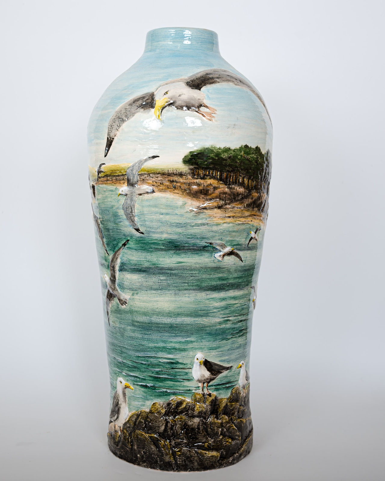 Helen Gittins, Herring Gulls: 'the path headed West past the gull raided bins'