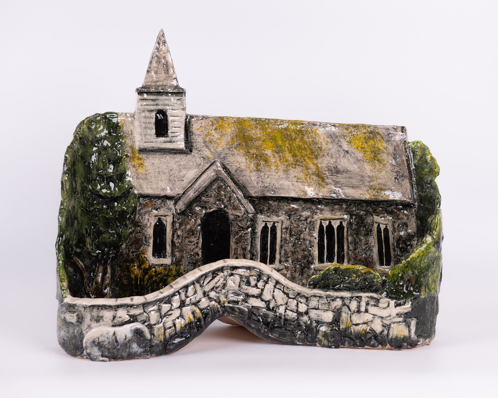 Helen Gittins, Manafon Church 'The church stands, built from the river stone' (After R. S. Thomas)