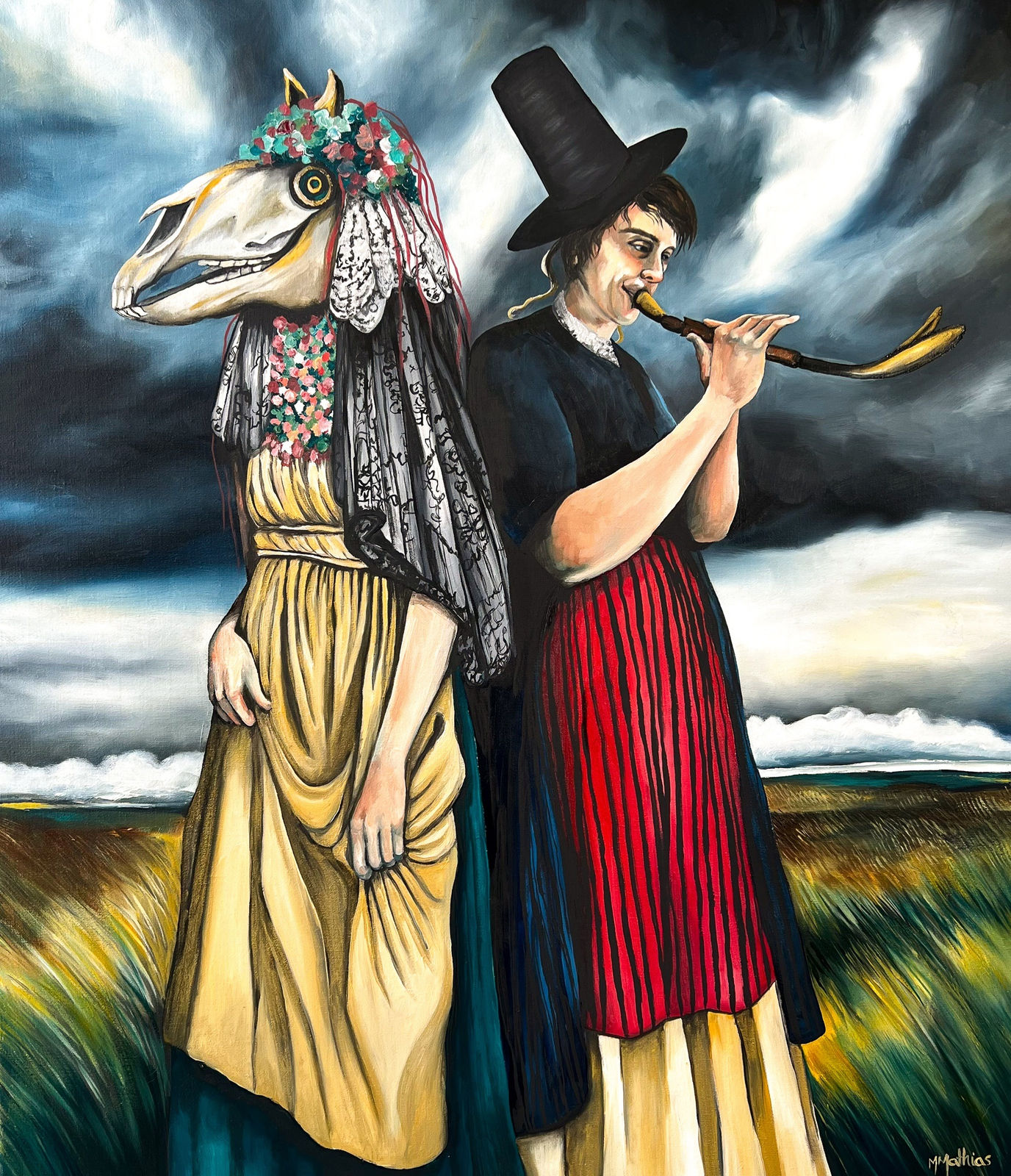 Meinir Mathias, Dyma Ni'n Dwad (Y Fari a'r Pibydd) / Here We Come (Mari & The Piper)