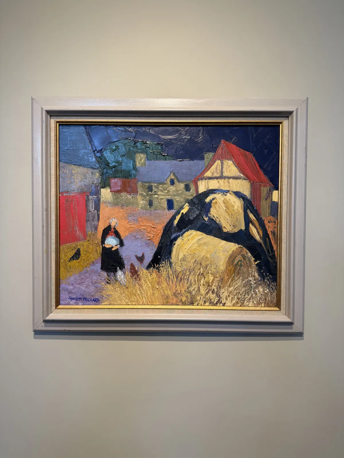 Gwilym Prichard 1931 - 2015, Feeding the Chickens, 1997