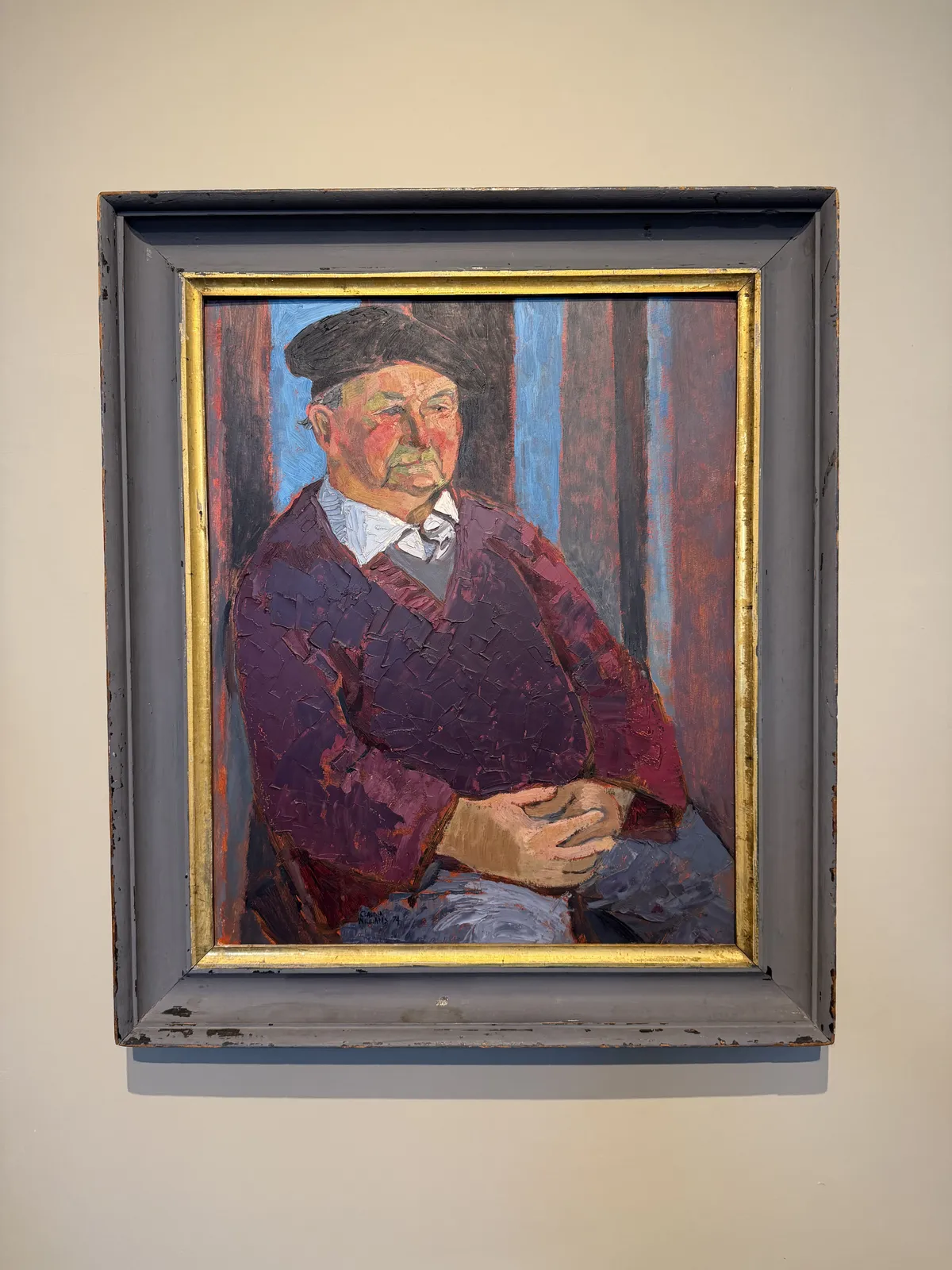 Claudia Williams 1933 - 2024, Man in Beret, 1974