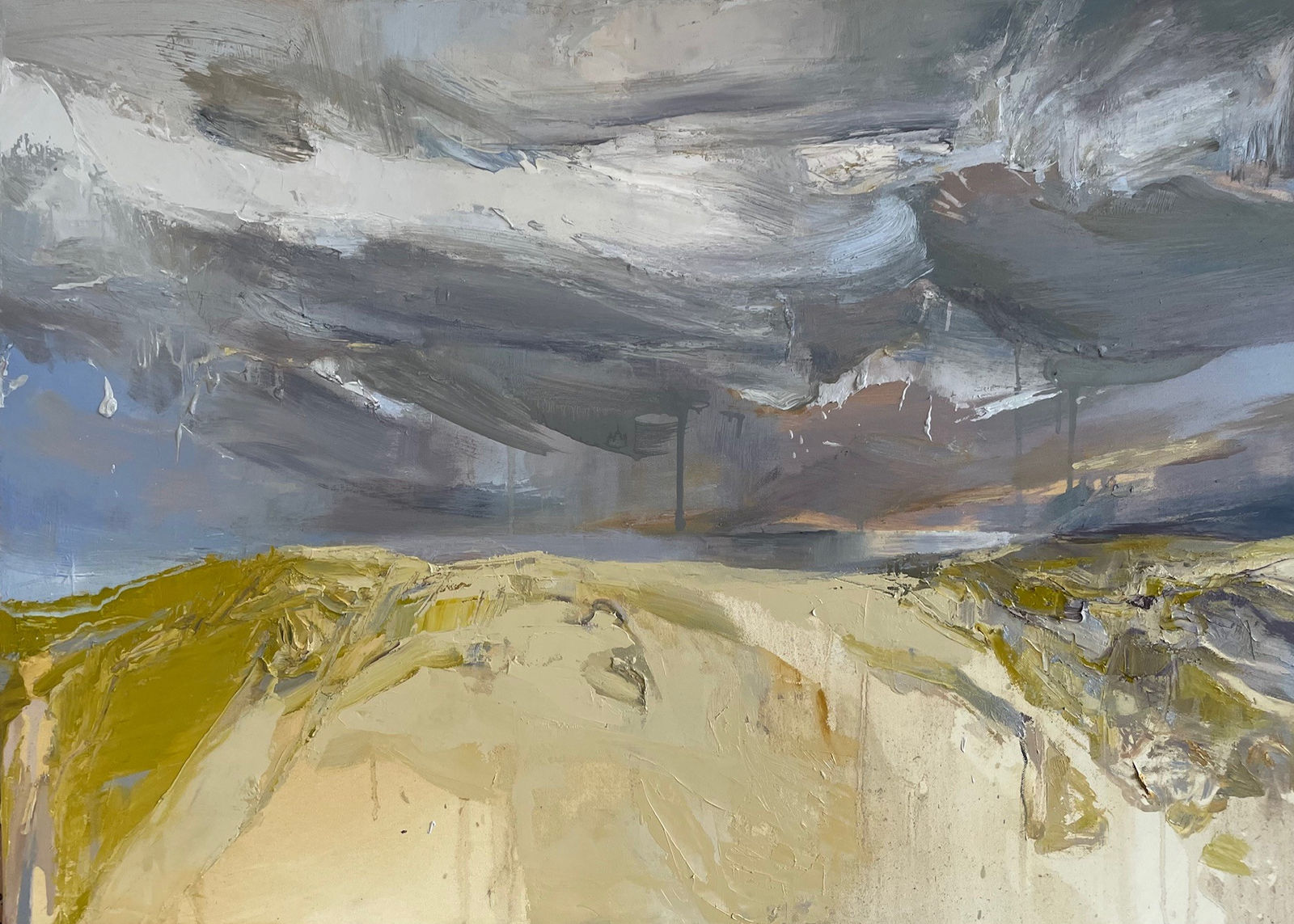 Beth Fletcher, Netted Clouds, Traeth Mawr, 2024