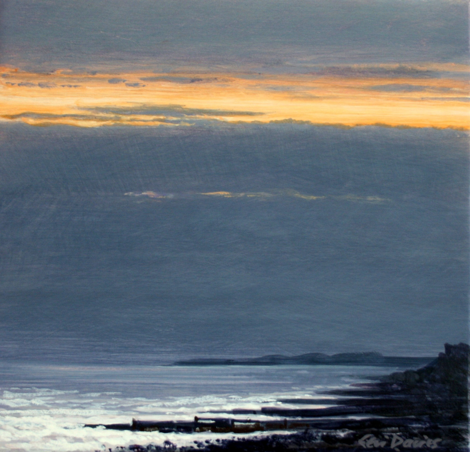 Ceri Auckland Davies, Sunset (Criccieth Beach)
