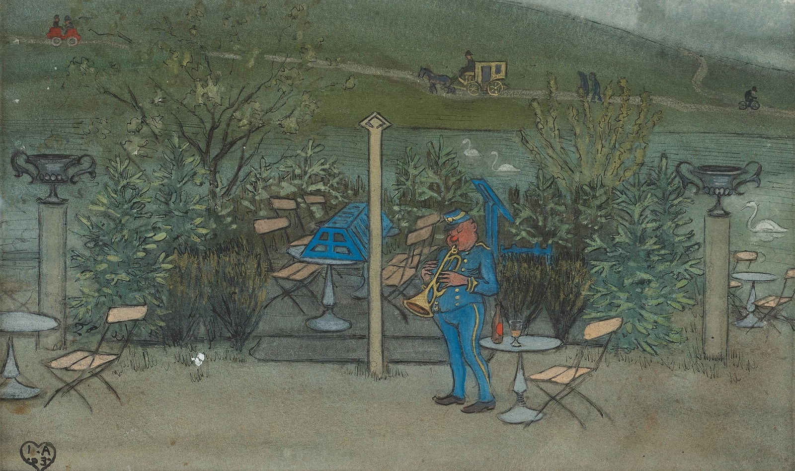 Ivar Arosenius, Orchestra (Orkester, Slottsskogen), 1903