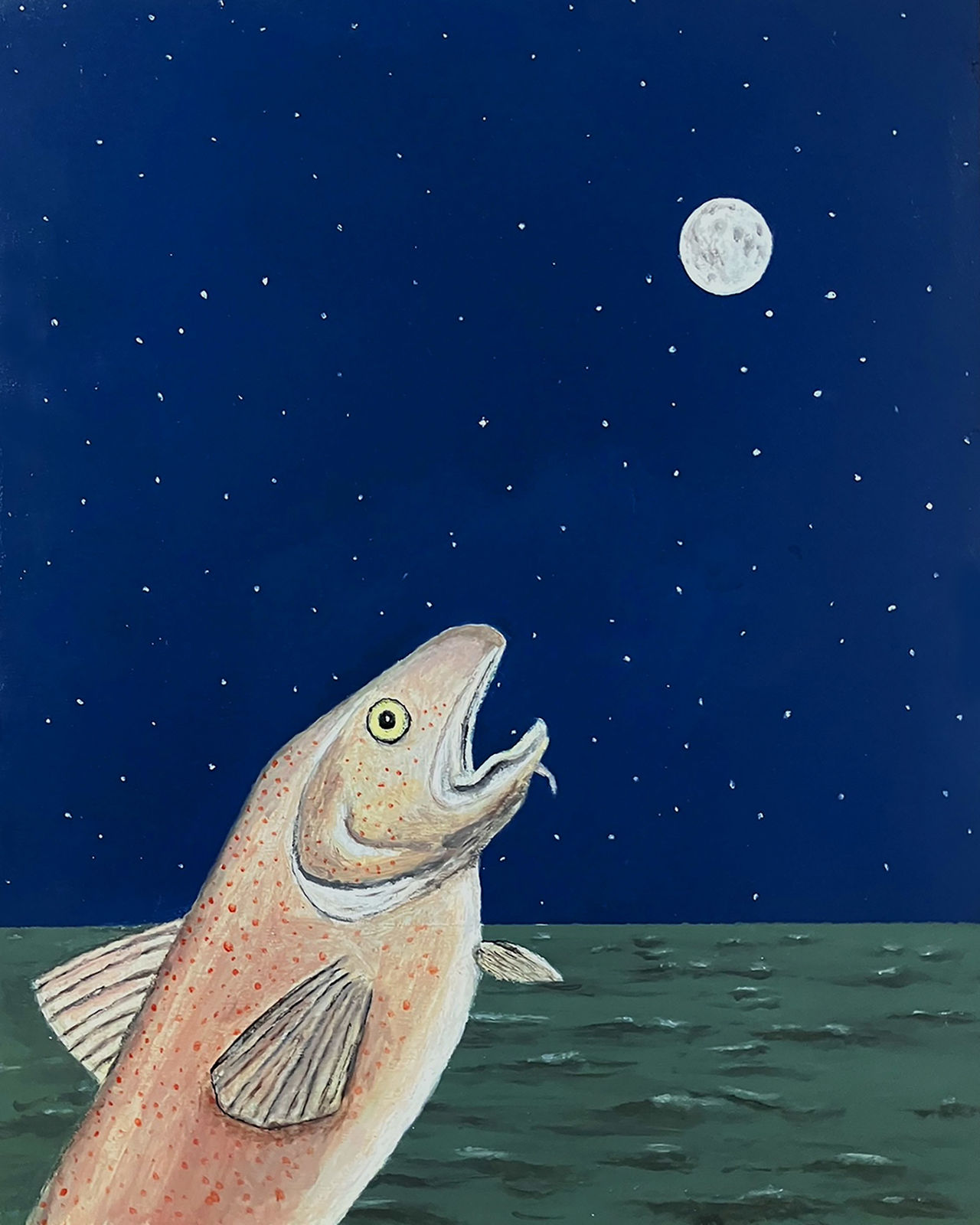 Thórarinn Ingi Jónsson, Cod howls at the moon, 2022