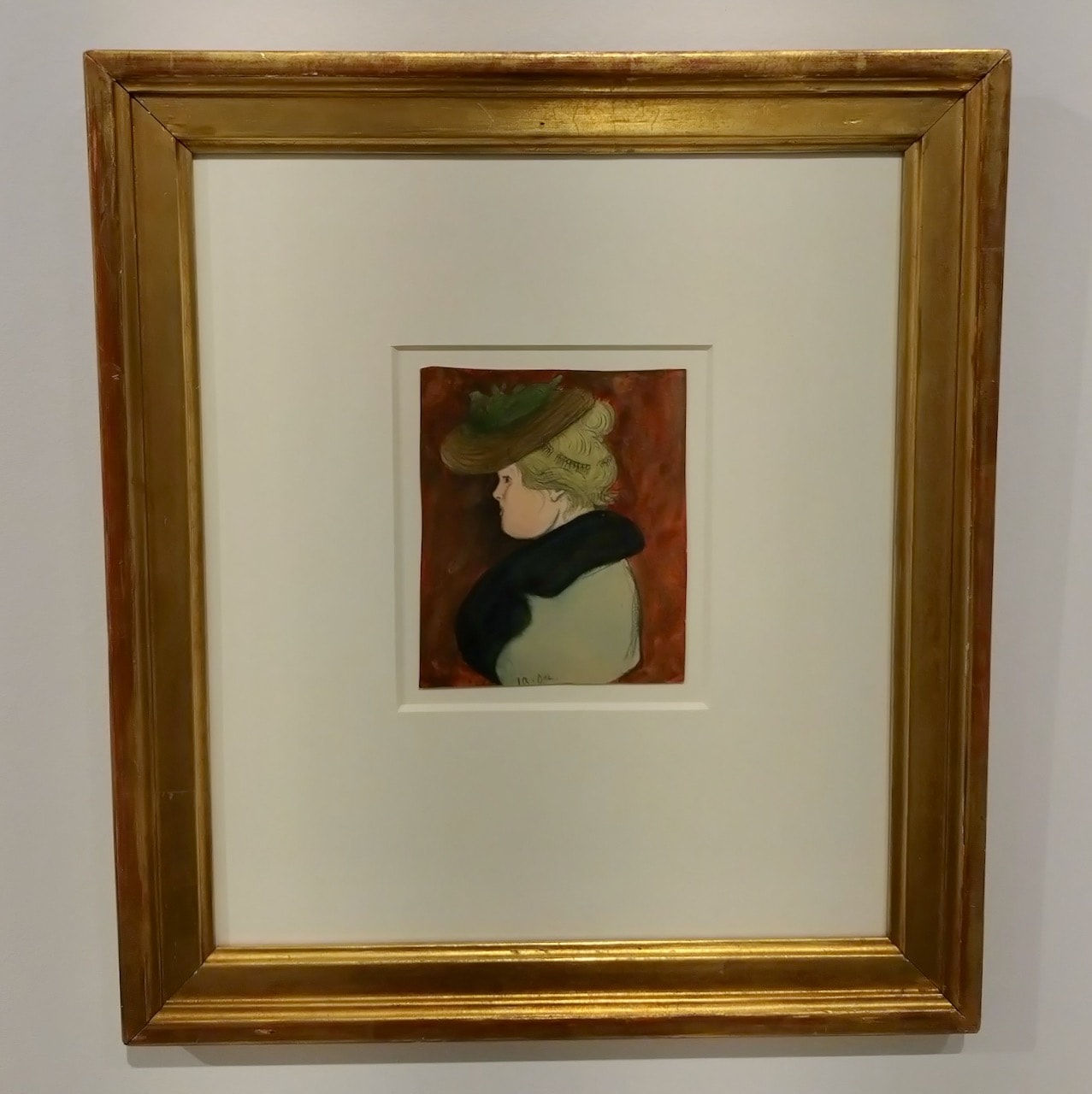 Ivar Arosenius, Portrait of a lady with a hat and boa (Porträtt av en dam med hatt och boa), 1902