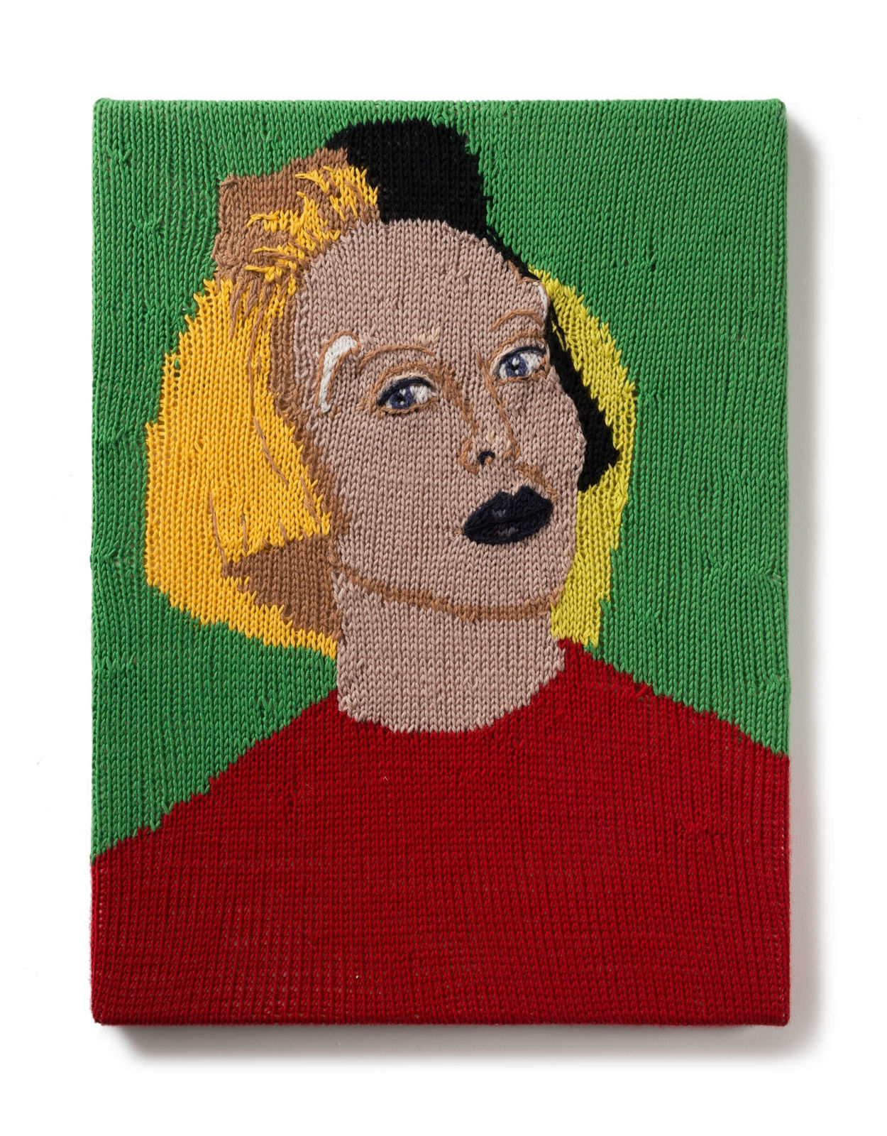 Kate Just, Feminist Fan #27 (A portrait of the artist Orlan by Fabrice Lévêque in 1997), 2016