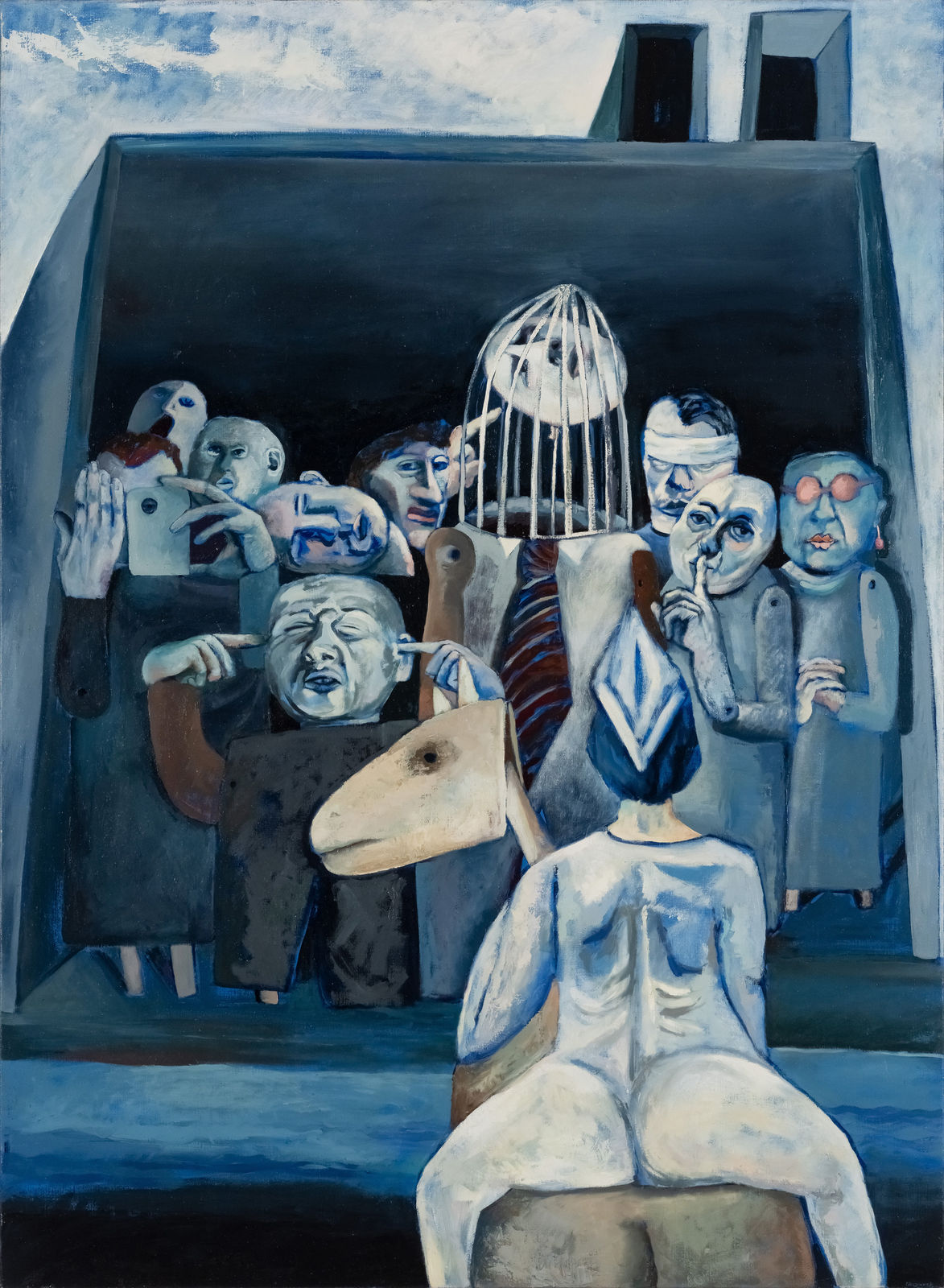 Alexandra Obarzanek, Welcoming Party at the 3rd Entrance. Tribute to George Baldessin., 1982-1989