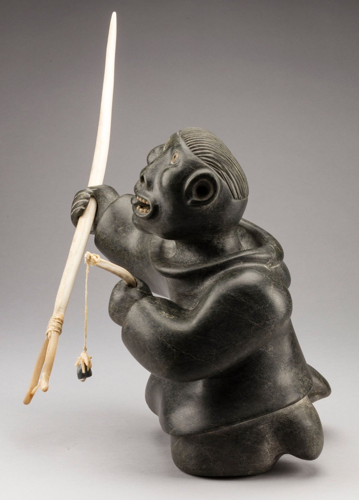 JUDAS ULLULAQ (1937-1999) Uqsuqtuuq (Gjoa Haven), Excited Fisherman, c. 1984