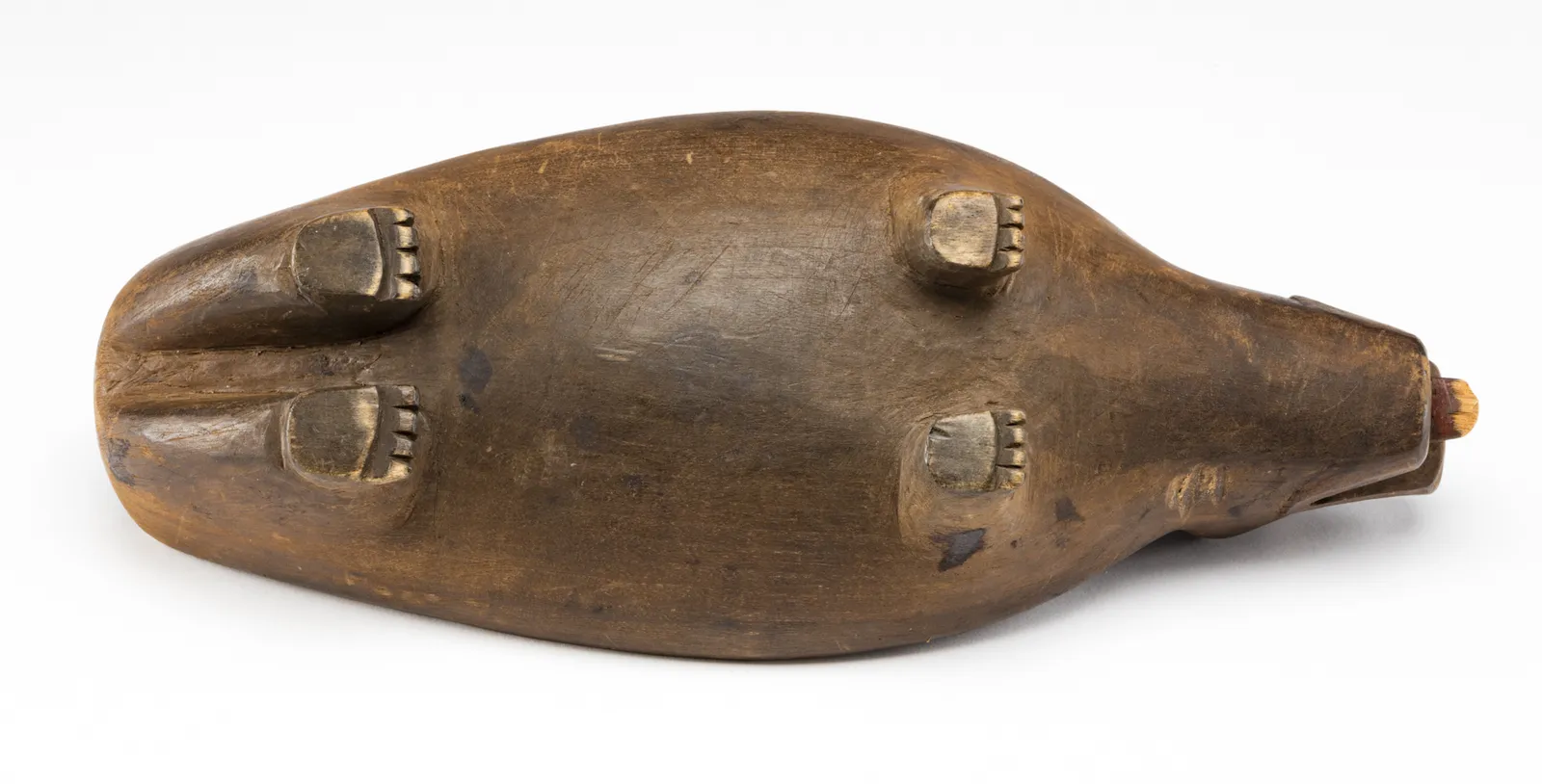 UNIDENTIFIED ARTIST, TLINGIT, SITKA, ALASKA, Bear Form Feast Bowl, c. 1890