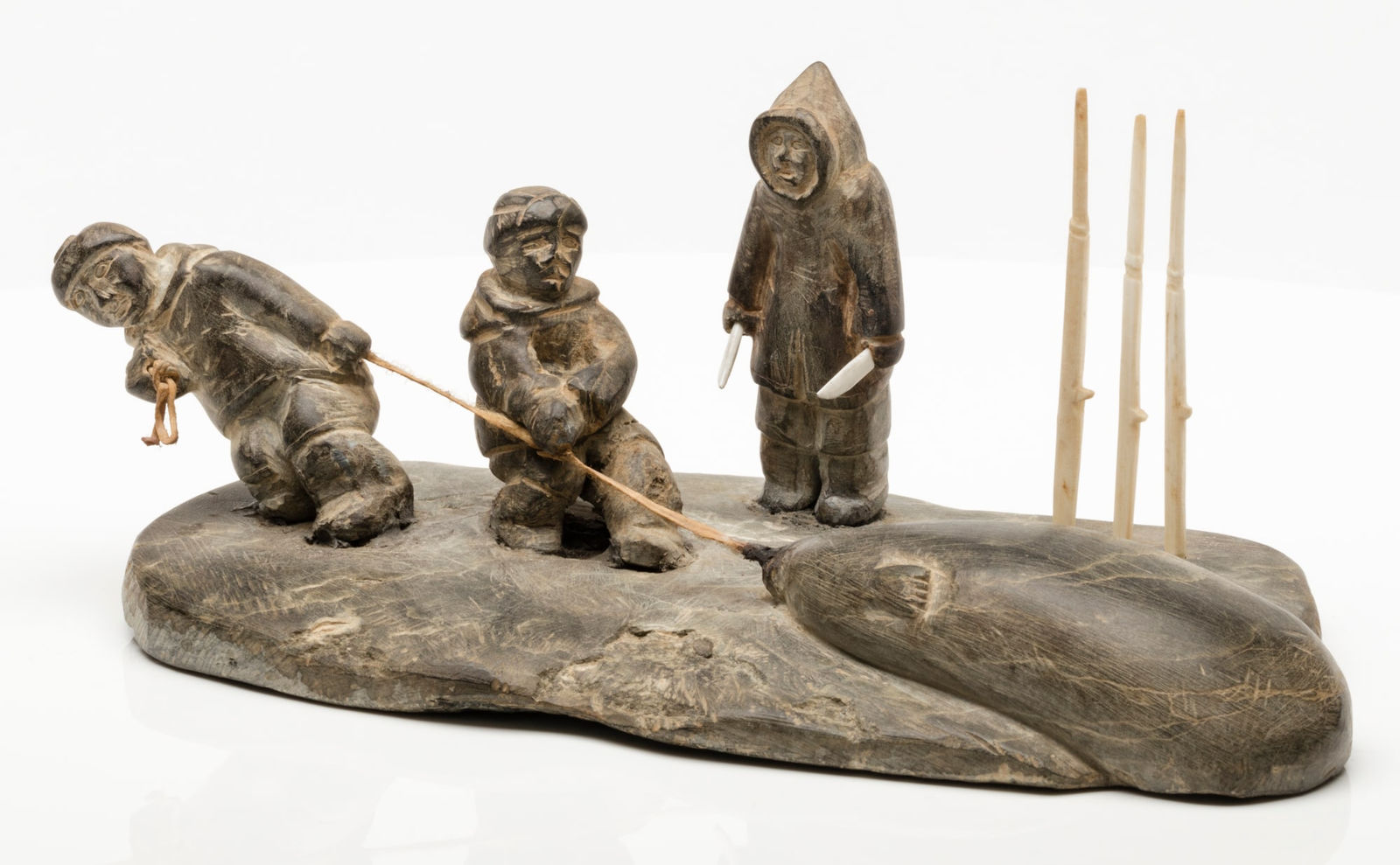 ENNUTSIAK (1893-1967) IQALUIT (FROBISHER BAY), Seal Hunters, c. 1960-62