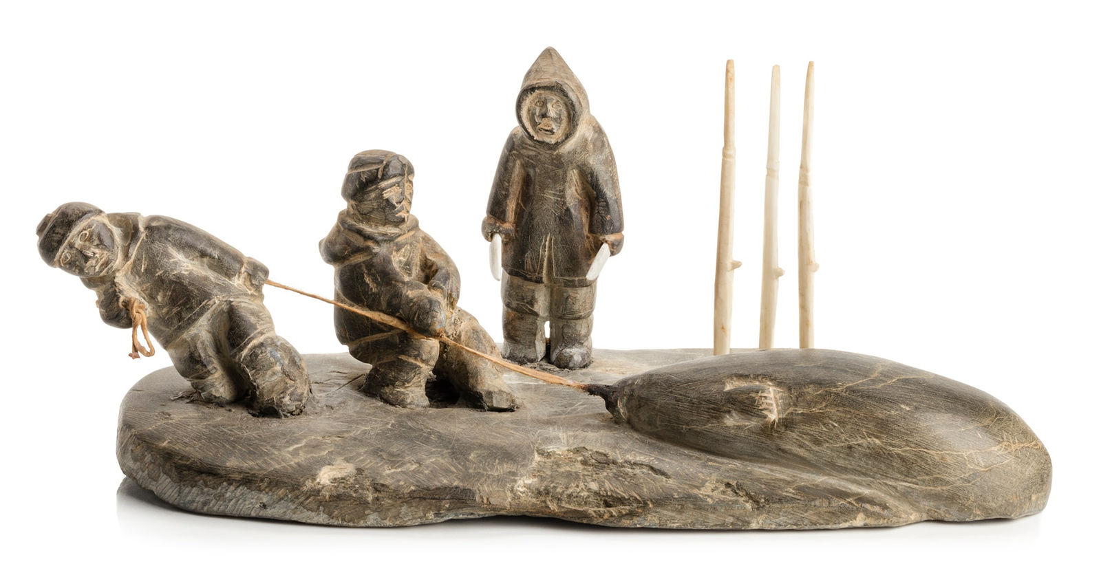 ENNUTSIAK (1893-1967) IQALUIT (FROBISHER BAY), Seal Hunters, c. 1960-62