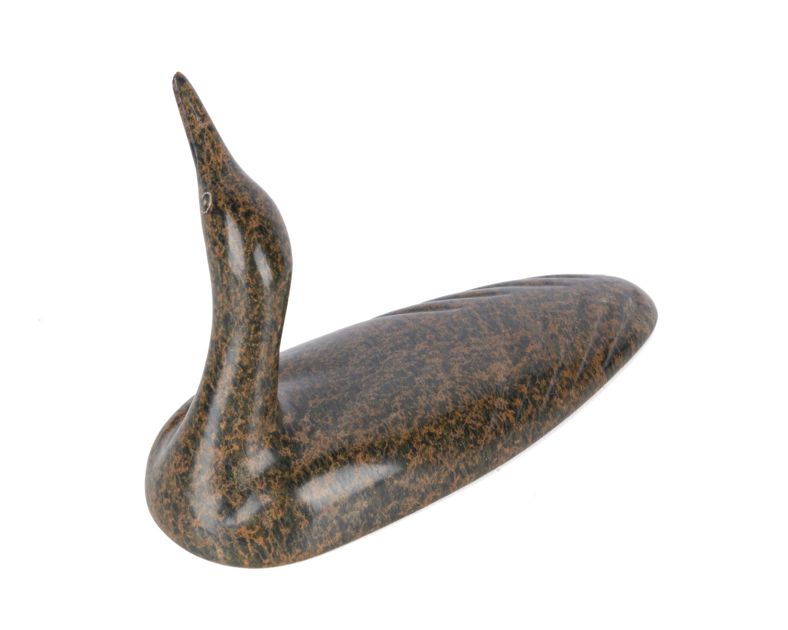 LUKTA QIATSUK (1928-2004) KINNGAIT (CAPE DORSET), Swimming Loon, 1990s