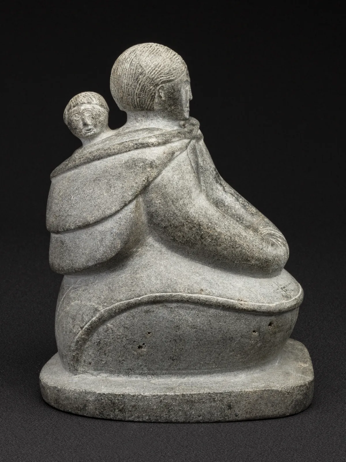 MANU KANARJUAQ QAUNNAALUK (1929-D?) IVUJIVIK, Seated Woman and Child, c. 1958