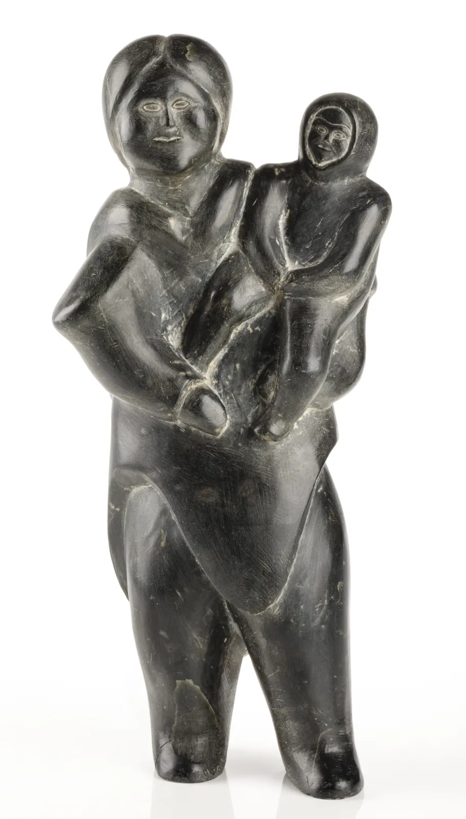 PAUL ARNAKYUINAK (1926-D) QAMANI’TUAQ (BAKER LAKE), Contented Mother, Holding her Child, early-mid 1960s