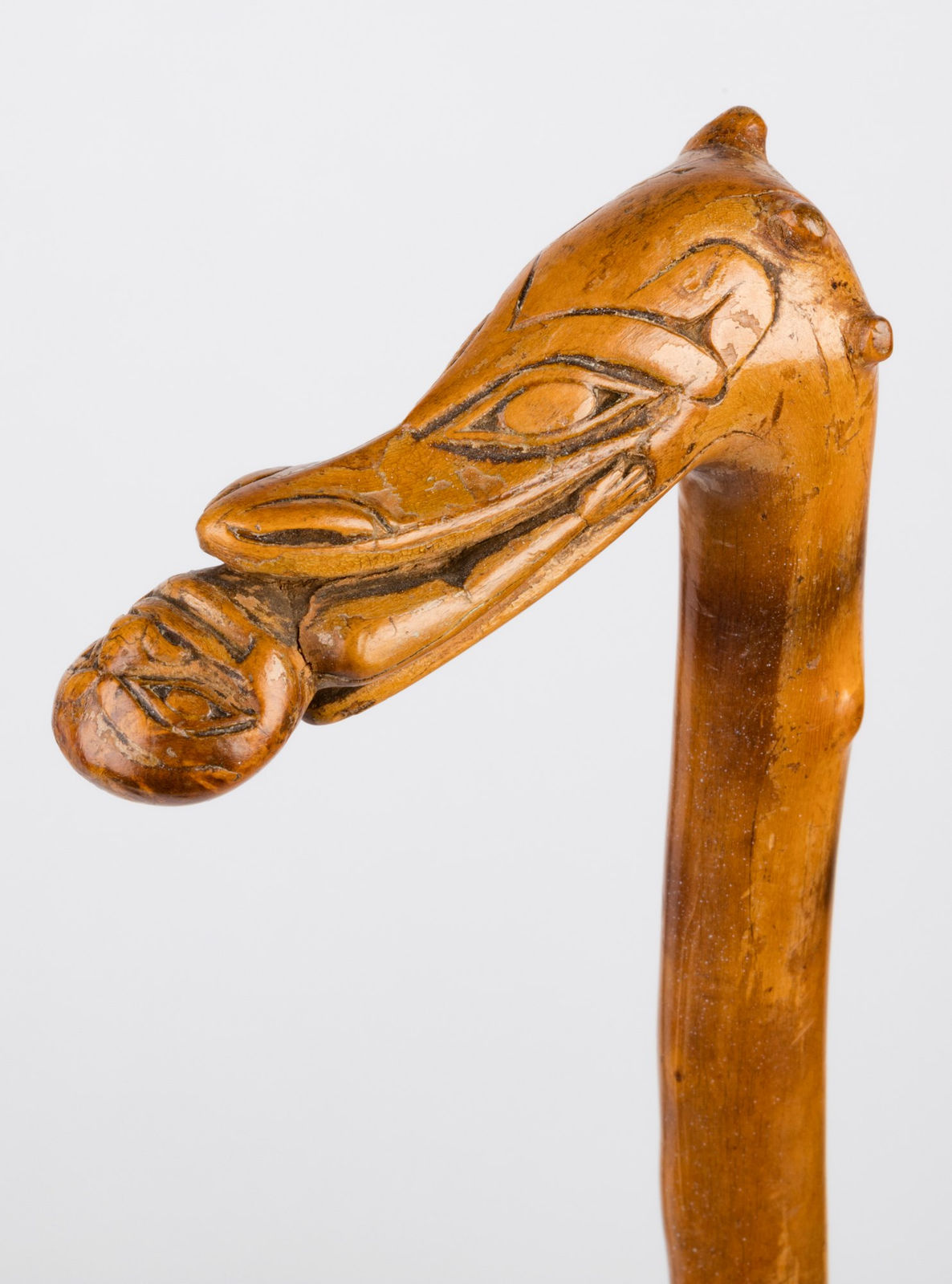 UNIDENTIFIED TLINGIT ARTIST, Walking Stick, c. 1870