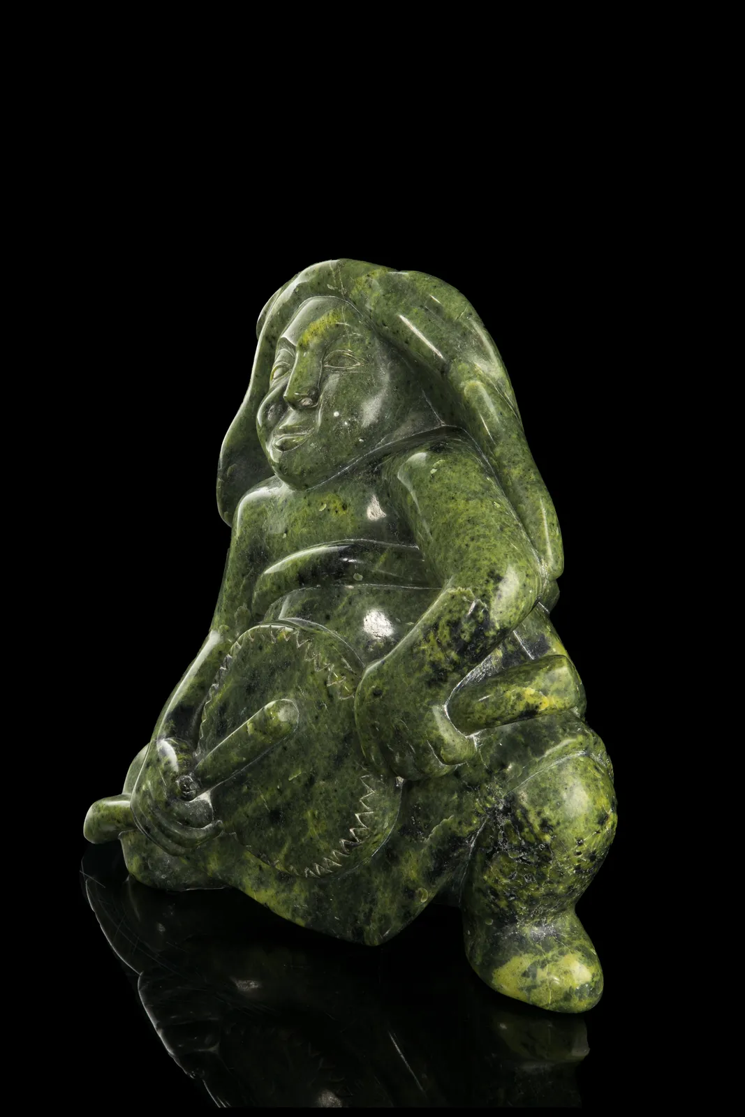 QAQAQ (KAKA) ASHOONA (1928-1996) KINNGAIT (CAPE DORSET), Drum Dancer, c. 1990