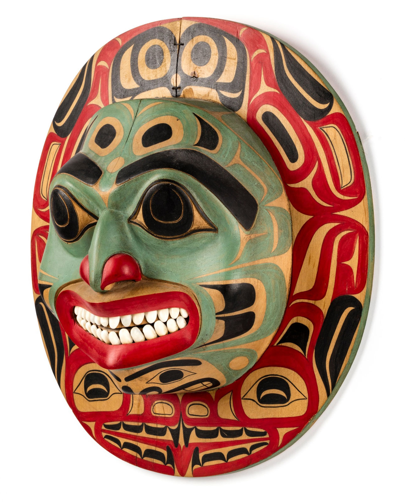 JOHN LIVINGSTON (1951-2019), NON-INDIGENOUS, ADOPTED KWAKWA̱KA̱ʼWAKW, Tlingit Style Moon, 1979