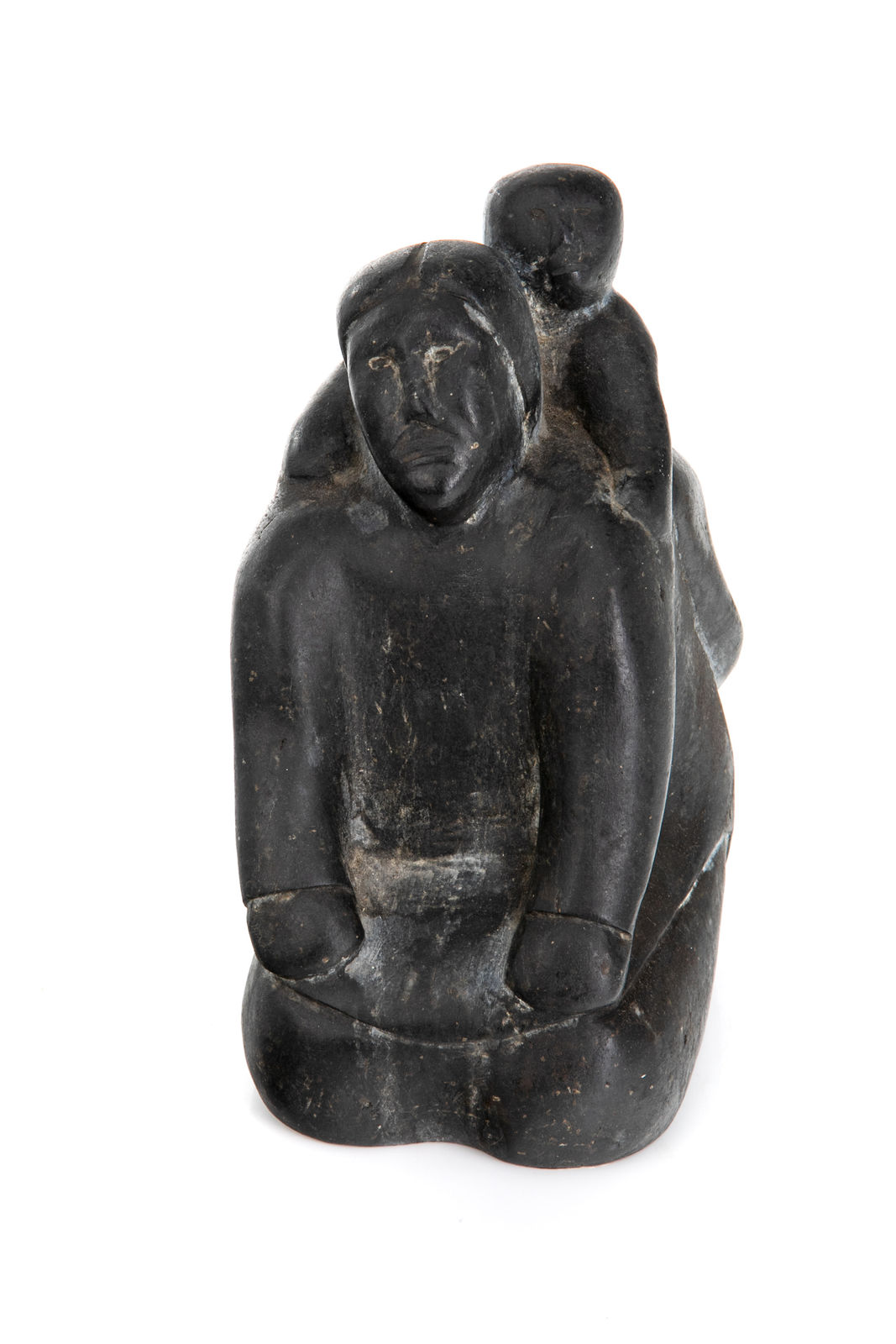 Possibly: JACOB IRKOK (1937-2009) ARVIAT (ESKIMO POINT), Kneeling Mother with Child in her Amaut, late 1970s