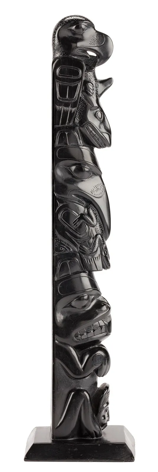 UNIDENTIFIED HAIDA ARTIST, SKIDEGATE, HAIDA GWAII, Model Totem Pole, c. 1910