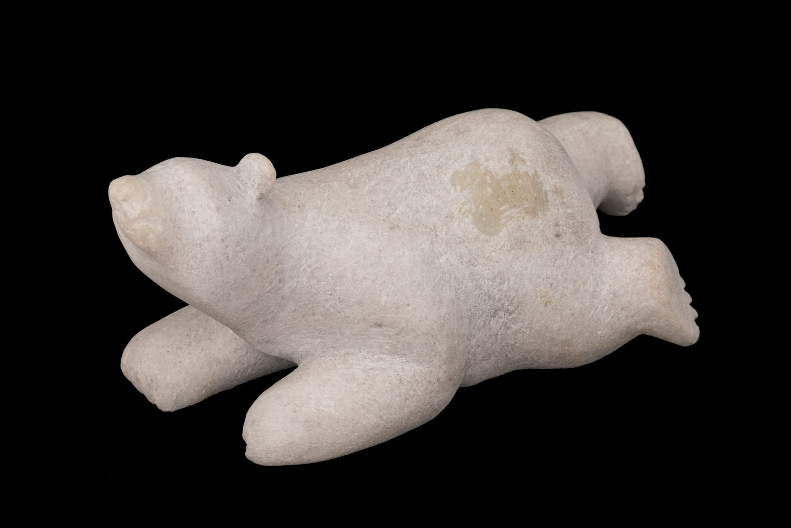 PUDLALIK SHAA (1965-) KINNGAIT (CAPE DORSET), Resting Polar Bear Looking Up, 2000s